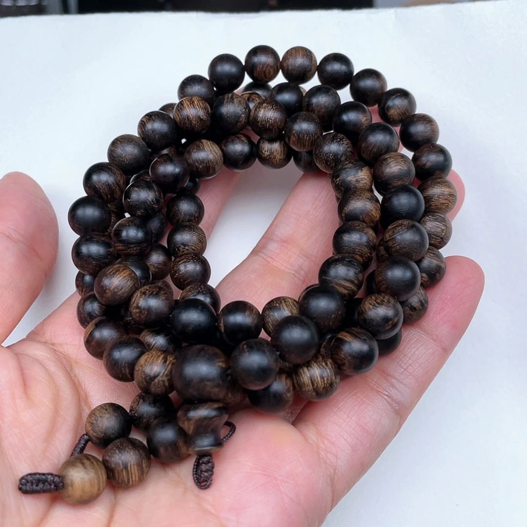 【闪购商品】沉香手串杨****❤越南芽庄白棋0.8雷击瘤疤