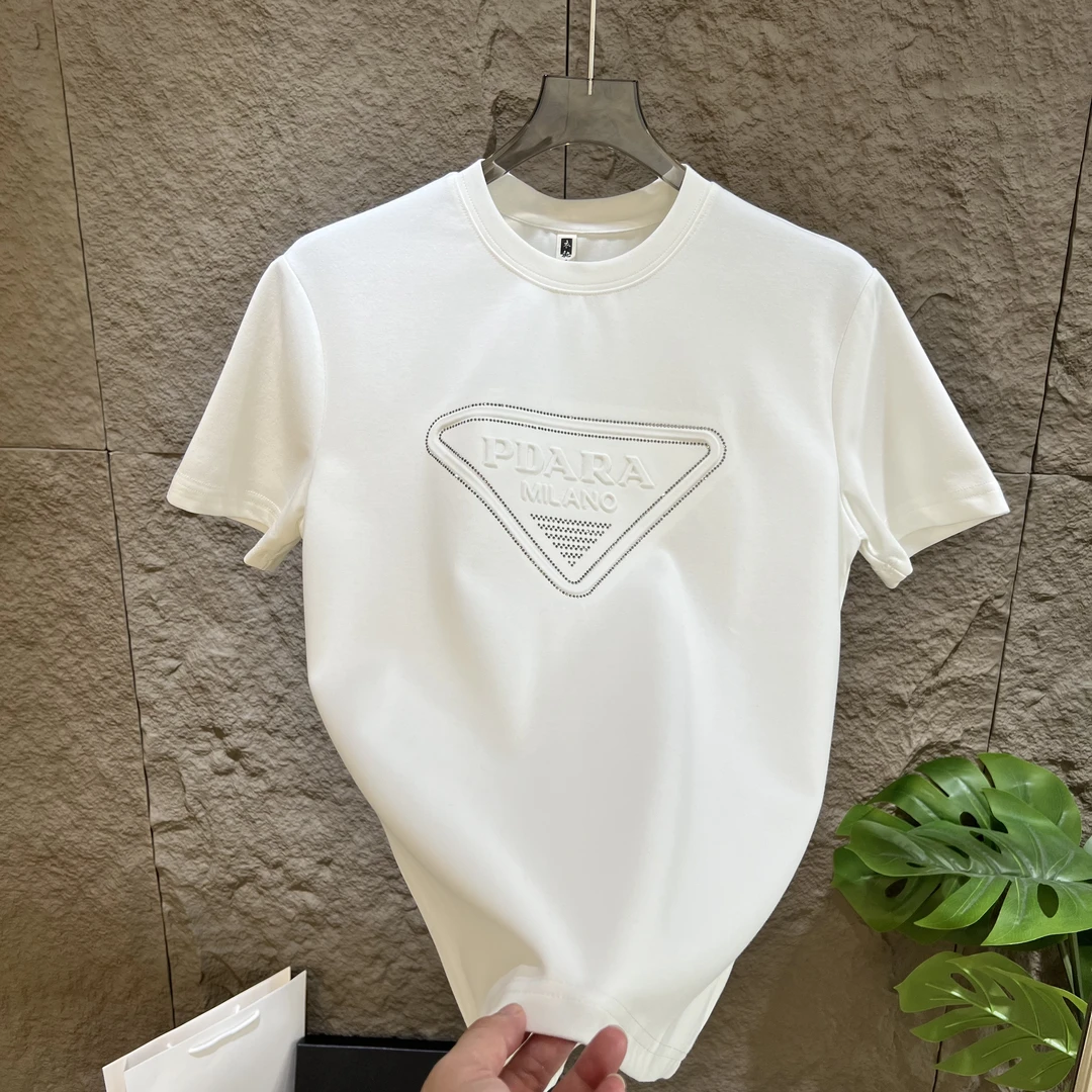 2024春秋新款短袖t恤男轻奢男装休闲百搭男士圆领半袖高品质上衣