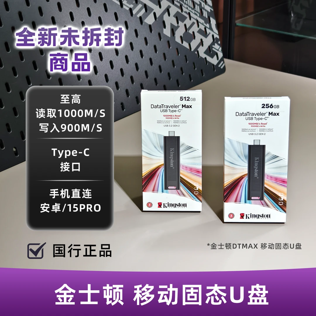 未使用 Kingston/金士顿 DTMAX Type-C固态U盘手机电脑安卓苹果