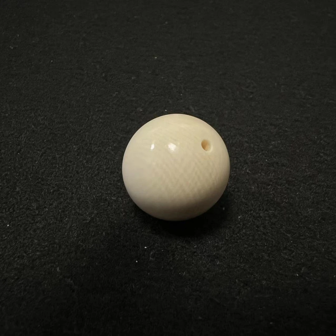 M0100-1猛犸牙冰料【圆珠】全尺寸顶珠文玩配饰