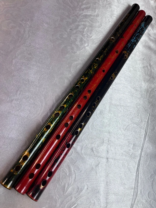 大漆彩漆竹笛，工艺精湛，音色优美，收藏演奏都可以