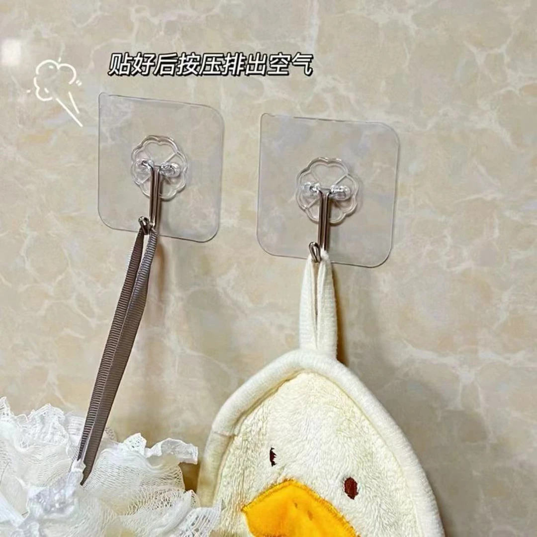 【到手40个】无痕挂钩免打孔粘强力贴挂钩免钉透明家用防水