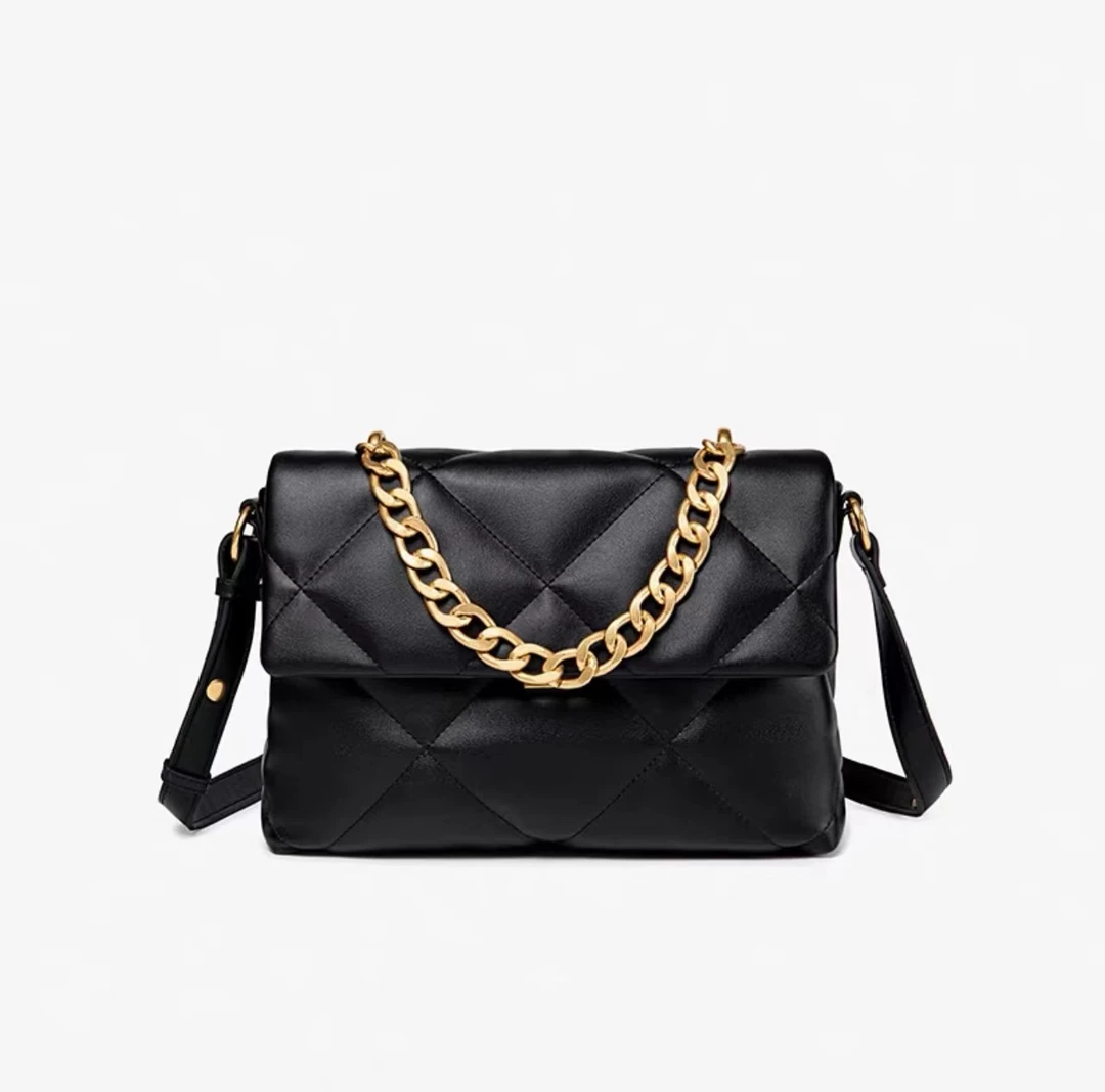 CLEVER包包女2024新款时尚菱格链条包大容量通勤单肩包