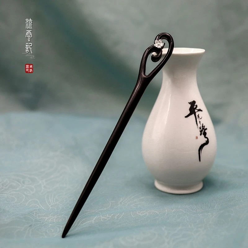 流云古典发簪盘发古风汉服简约气质日常木簪古装簪子手工百搭复古