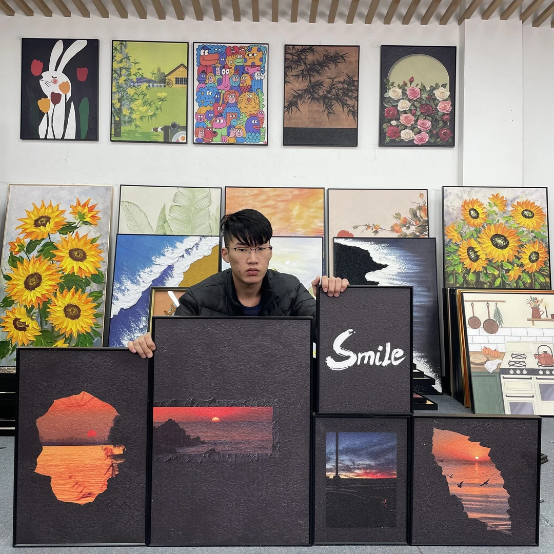 抽象极简组合客厅装饰画黑白艺术现代轻奢挂画沙发背景墙壁画500