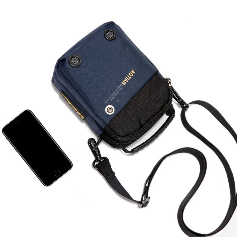 迷你包包男士休闲斜挎包单肩包手提2023新款防水尼龙小背包多功能