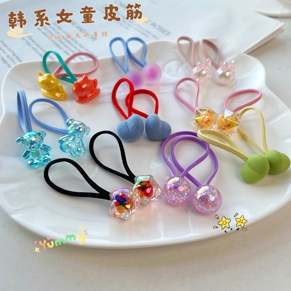 儿童头绳糖果色皮筋高弹力发圈女发绳高马尾扎头发皮套橡皮筋发饰