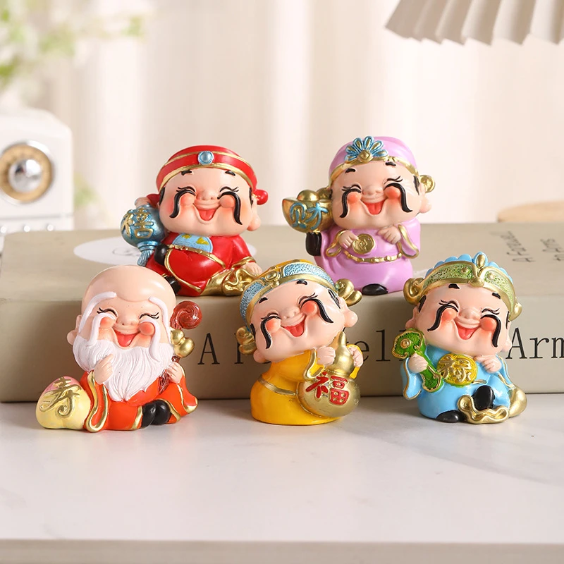财神爷摆件创意五福财神爷公仔家居装饰客厅装饰摆件乔迁实用礼品