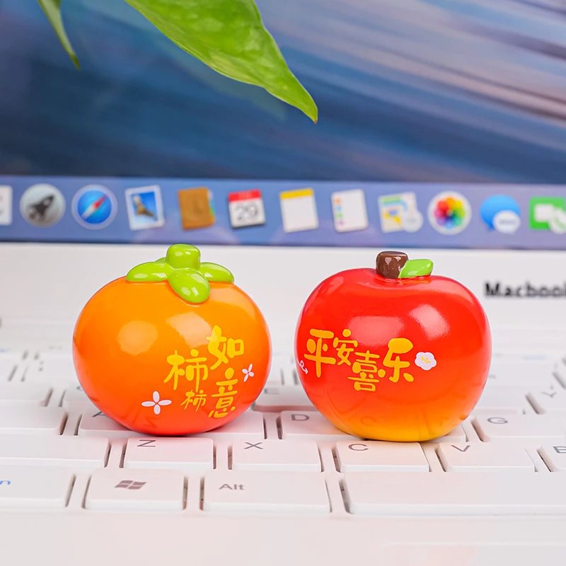 萌萌陶瓷一粒摆件可爱带字创意小萌粒树脂迷你桌面装饰品汽车摆件