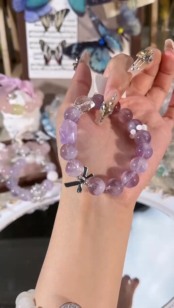 【闪购商品】水晶手链未镶嵌多样性发货颜色微差发其一