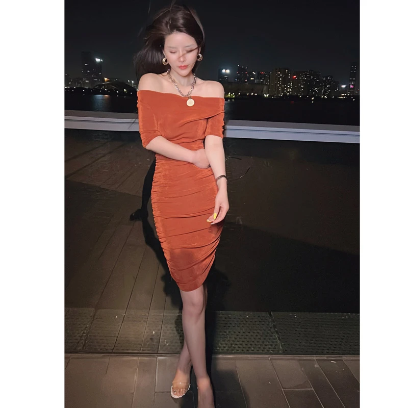 R.RUILIN瑞瑞推荐订制21010#夏季弹力修身连衣裙