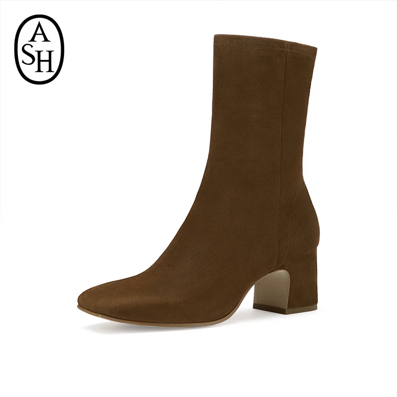 ASH【特价】女靴CINDY粗跟套筒单靴百搭时装靴