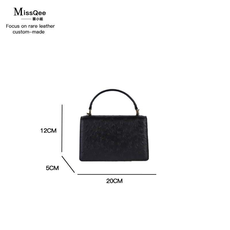 「高定女包」葵小姐MissQee设计师款牛皮手提包   8999 黑色
