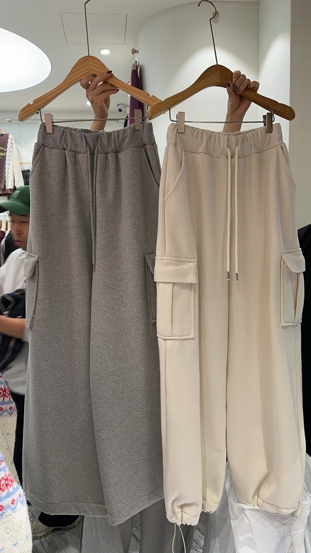 2024东大门秋冬新品up家工装卫裤