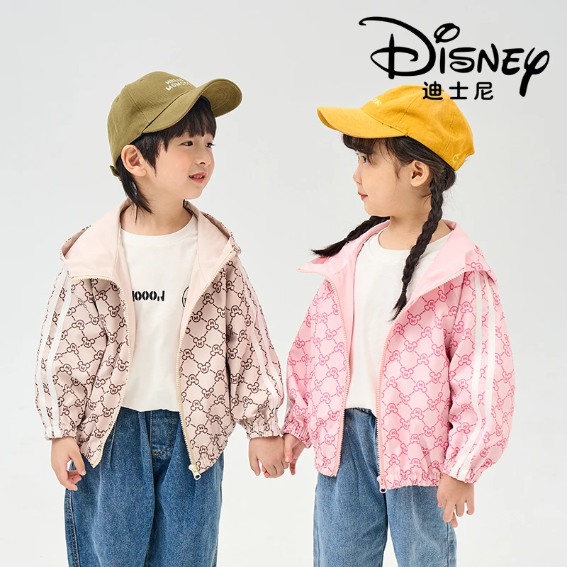 Disney/迪士尼XH男女童2023春夏新款双面穿米奇印花外套XSE1SW321