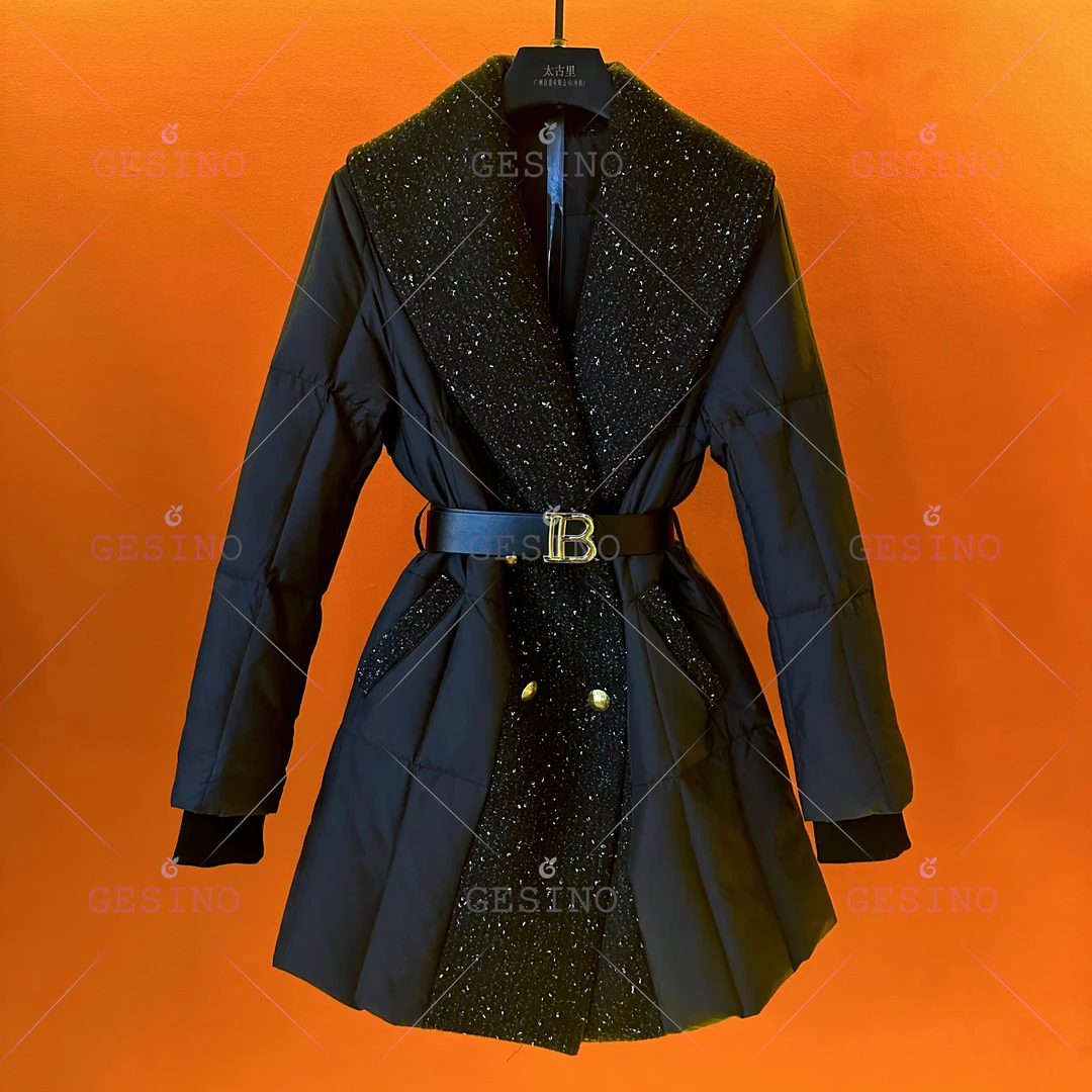 【巴黎专属】秋冬高奢丨优雅轻奢款法式设计白鸭绒羽绒服 G-0242