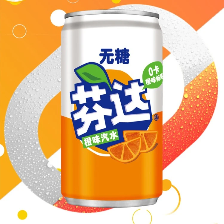COCA COLA/可口可乐迷你罐芬达无糖200ML*12罐mini无糖橙味迷你罐