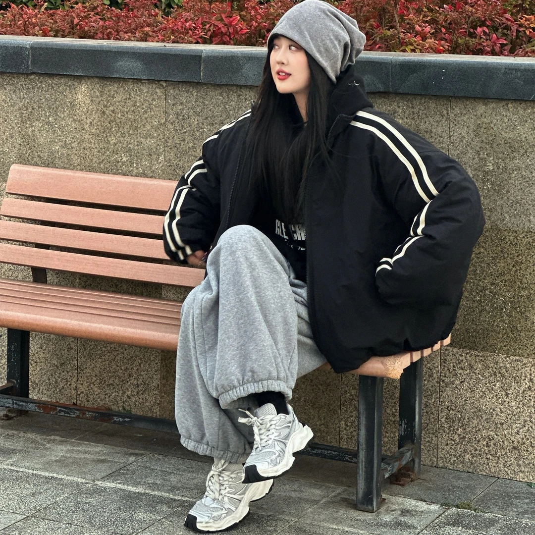 橘子罐头24休闲情美式宽松加厚ins韩版冬季新款外套