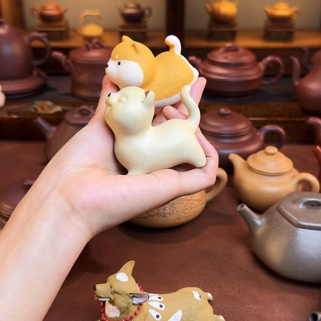 紫砂茶盘墨*紫砂茶宠,本绿