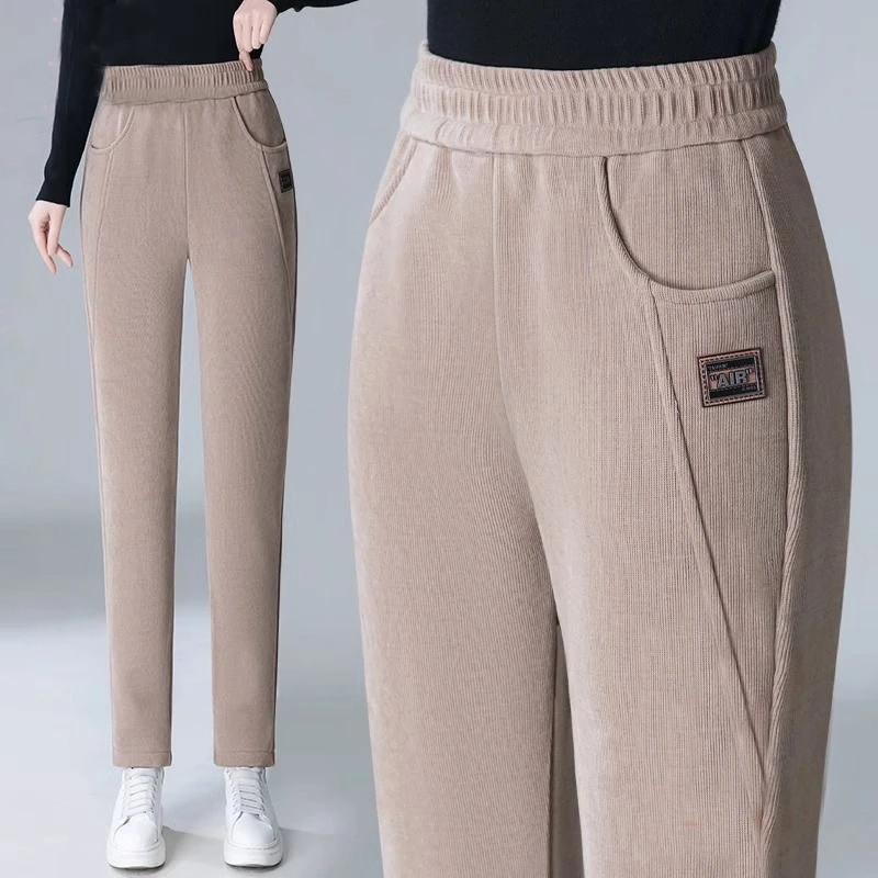 2024秋冬款休闲裤显瘦高腰长裤百搭外穿直筒裤宽松小脚裤哈伦裤