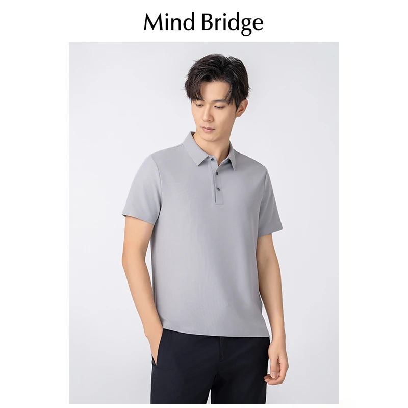MindBridge【玛格丽阿诺】高弹力商务休闲POLO衫短袖T恤男夏M4113