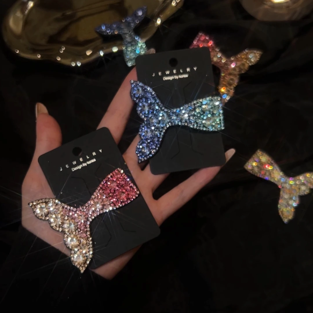 韩国东大门唯美鱼尾碎发夹韩系侧边夹后脑勺碎发夹美人鱼jiazu