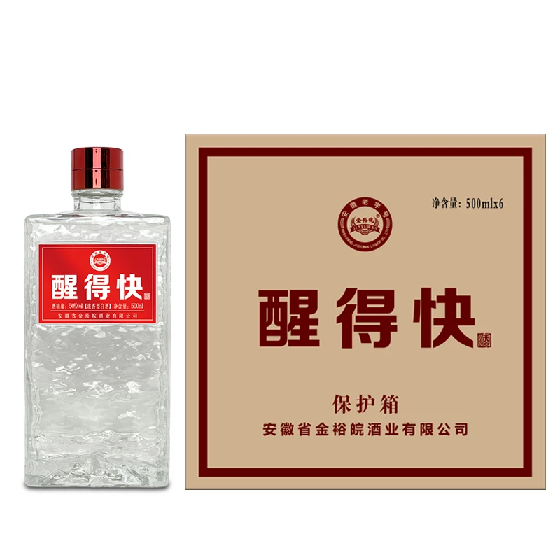 JINYUWAN/金裕皖醒得快白酒 50度500ml*6