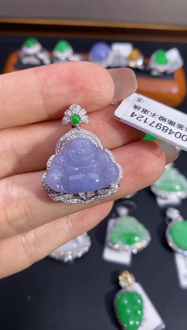 【闪购商品】翡翠吊坠(不含链)18K金镶嵌吊坠