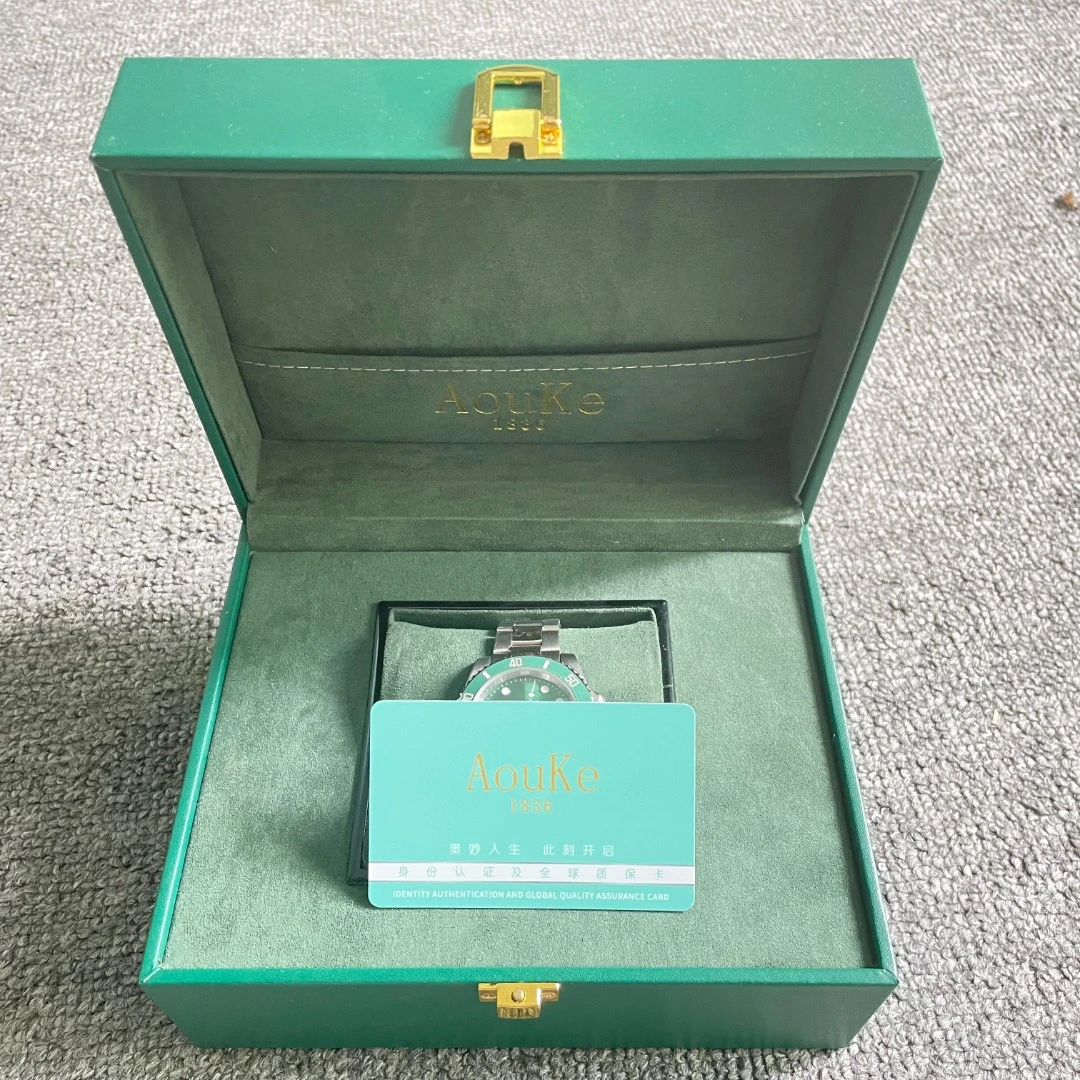 AOUKE/奥刻【港口直发】夜光绿水鬼全自动高端商务防水手表kk066