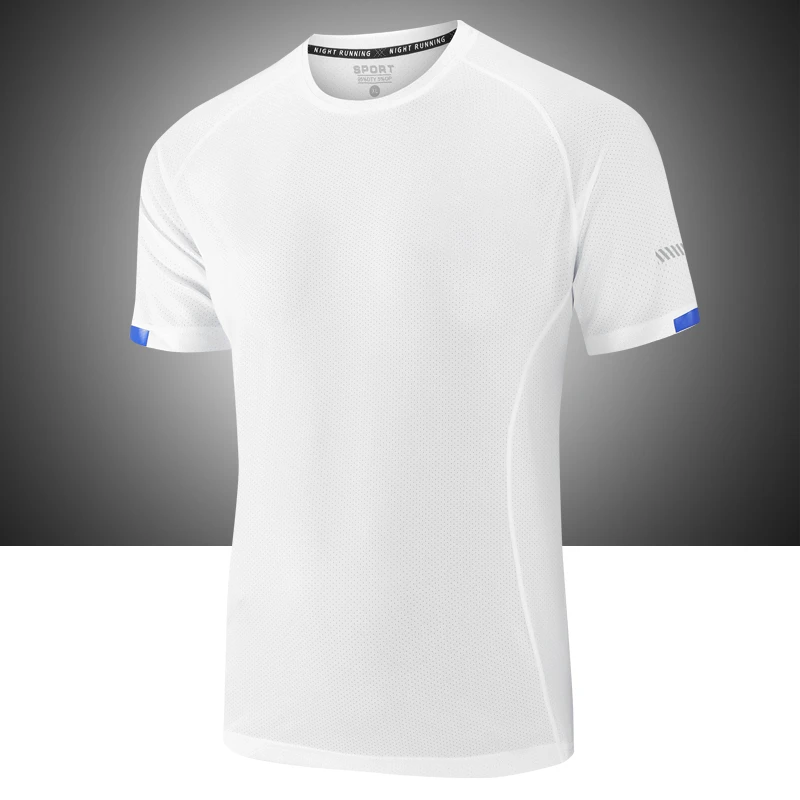 777冰丝薄款夏季男士速干衣圆领短袖t恤时尚休闲运动服跑步