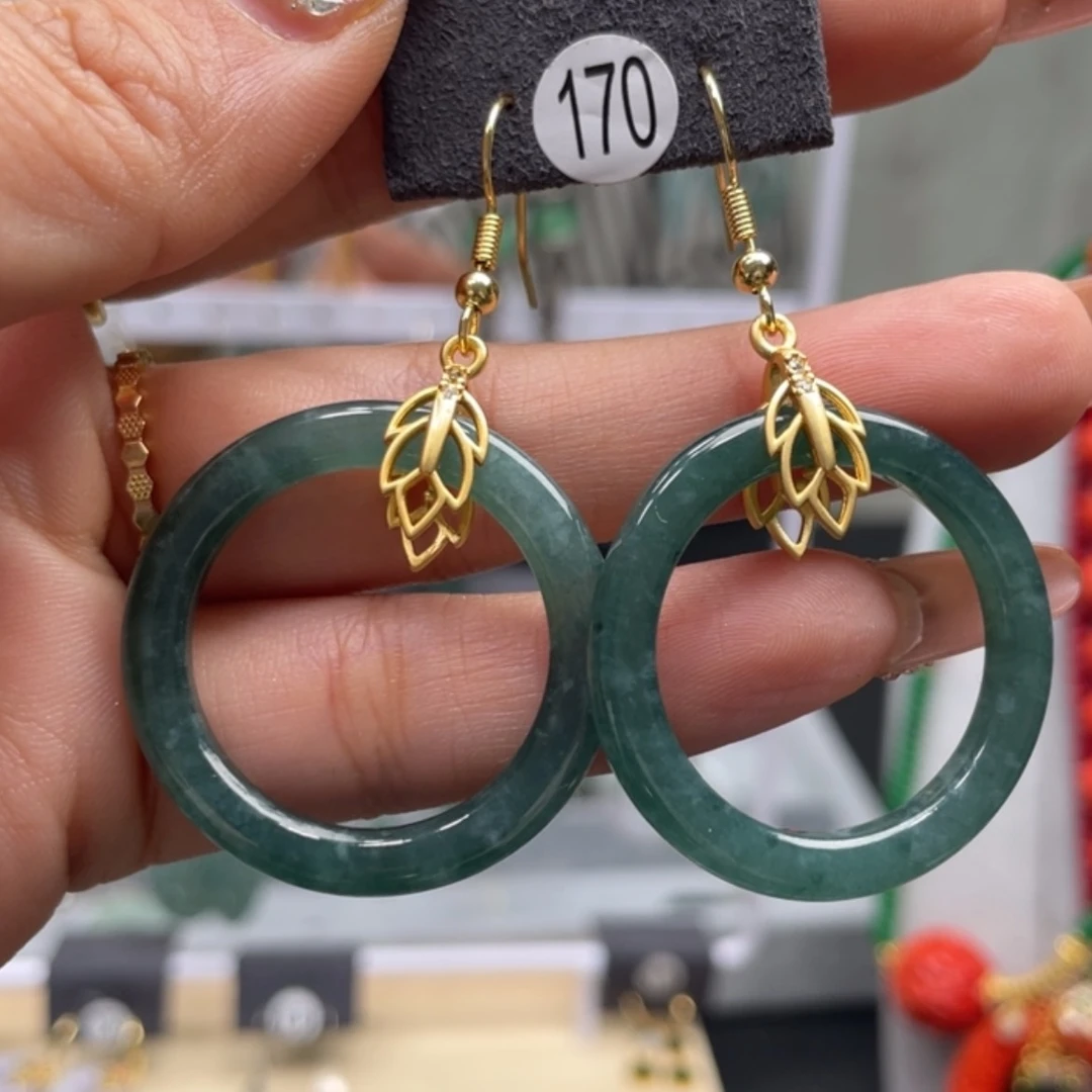 【闪购商品】翡翠耳饰银S925镶嵌