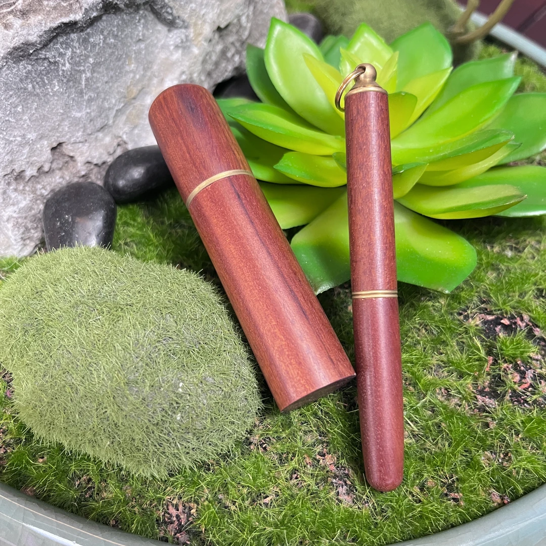 4781花梨木牙签罐+4782花梨木耳勺耳掏