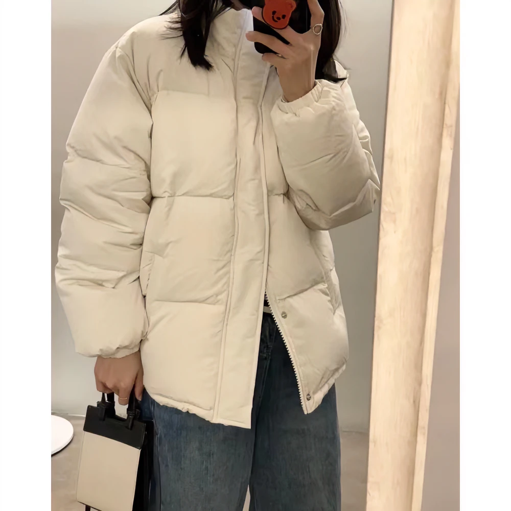 YUEN 屿恩小众自制 宽松加厚保暖短款羽绒百搭外套