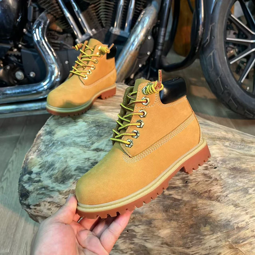 华仔严选真皮童鞋大黄靴