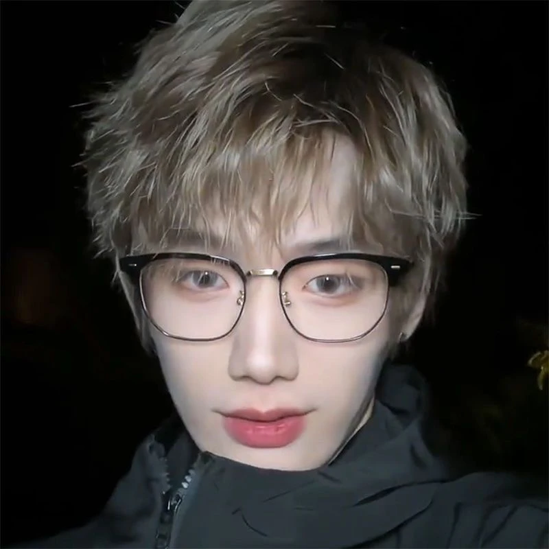 理工半框眼镜近视眼镜近视男款可配度数学生蓝光平光镜斯文平光