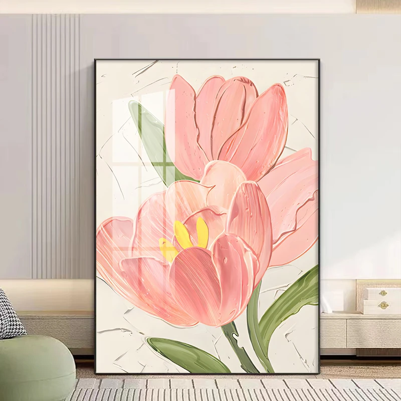 入户玄关装饰画走廊过道客厅沙发墙挂画肌理画奶油风风景抽象壁画