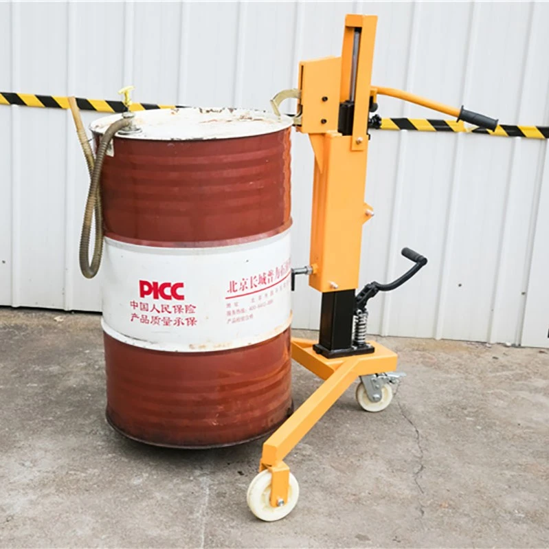 浩钧脚踏式液压油桶搬运车手动叉车铁桶塑料桶装卸鹰嘴升高手推降
