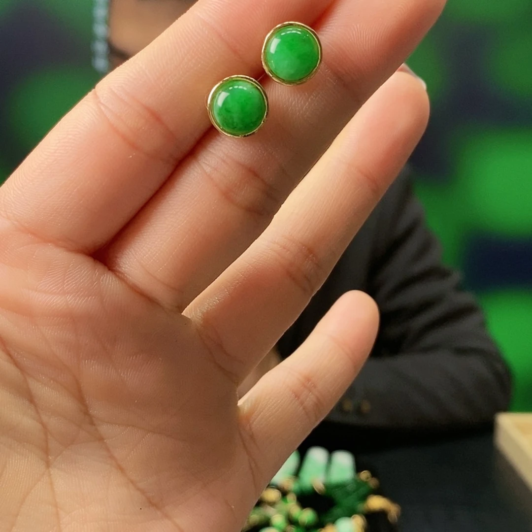【闪购商品】翡翠耳饰未镶嵌