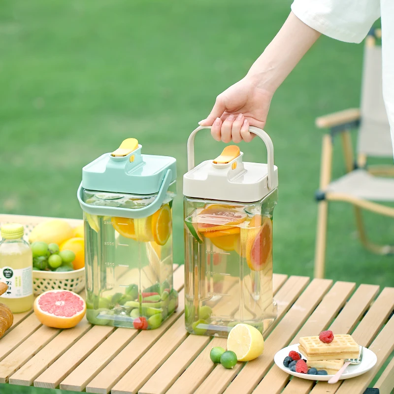 FaSoLa冰箱冷水壶带龙头家用食品级大容量凉杯夏天户外便携饮料桶