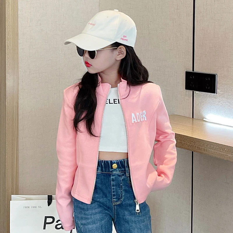 女童外套2024夏季新款中大童休闲薄款小香风洋气时髦短款开衫上衣