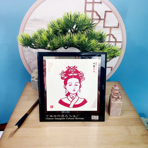 巧凤中国风玻璃摆台甄嬛传系列之富察贵人传统非遗手工剪纸礼盒