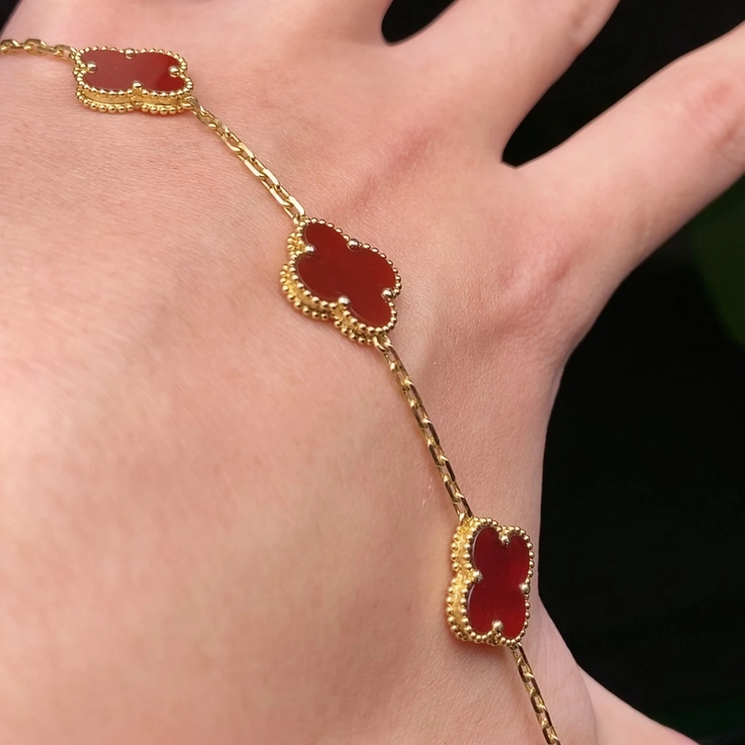 【闪购商品】玛瑙/玉髓手链18K金镶嵌