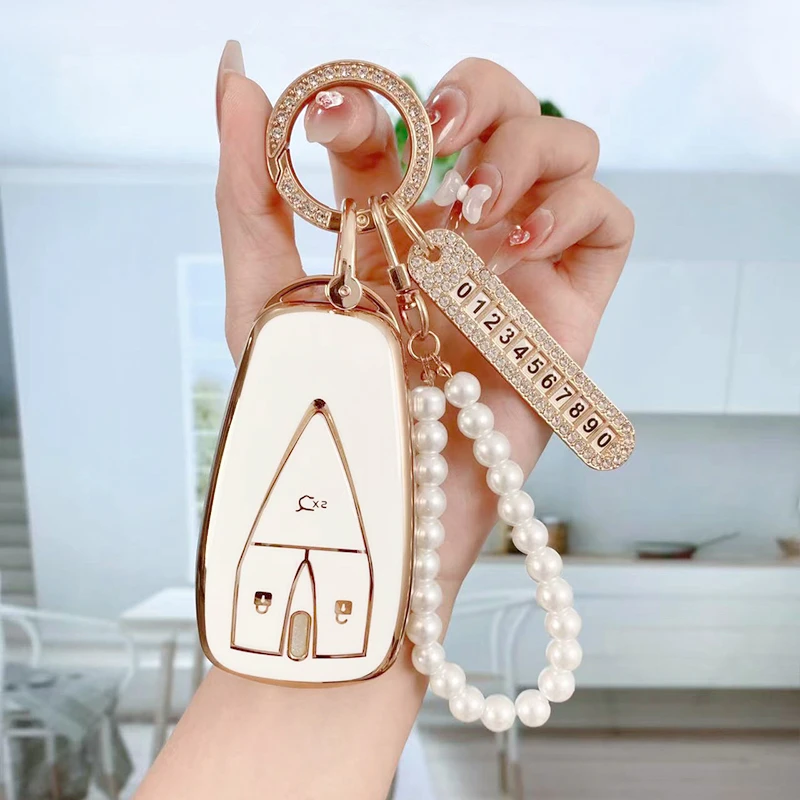 适用于【长安】--高档鎏金边TPU原生软胶车钥匙套长安diy汽车钥匙套