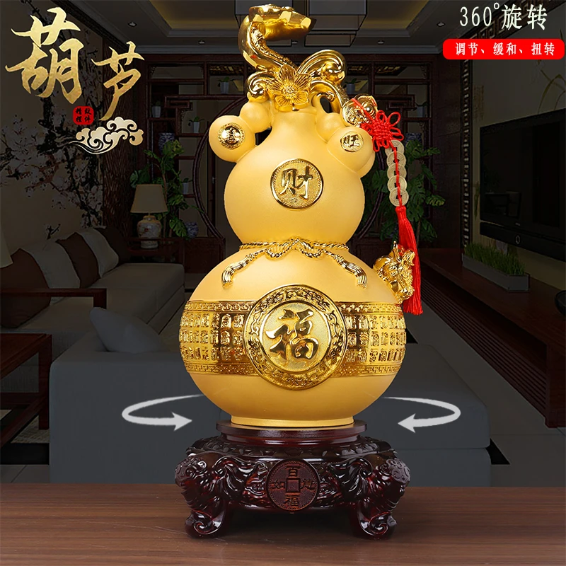 百福如意葫芦摆件招财金蟾客厅玄关博古架电视酒柜书房乔迁工艺品