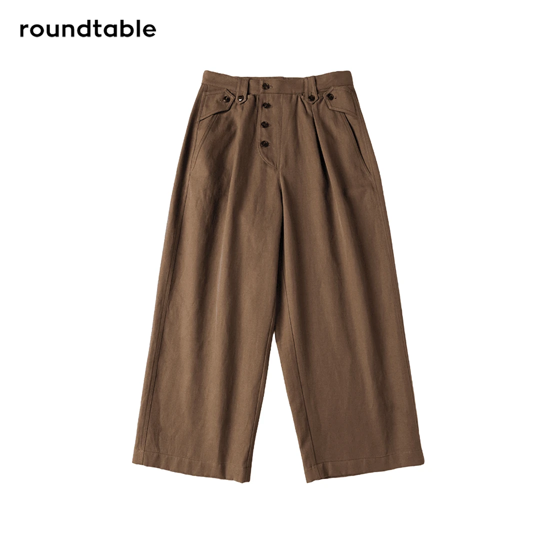 潮流休闲2024夏季新款复古宽松美式长裤纯色显瘦长裤