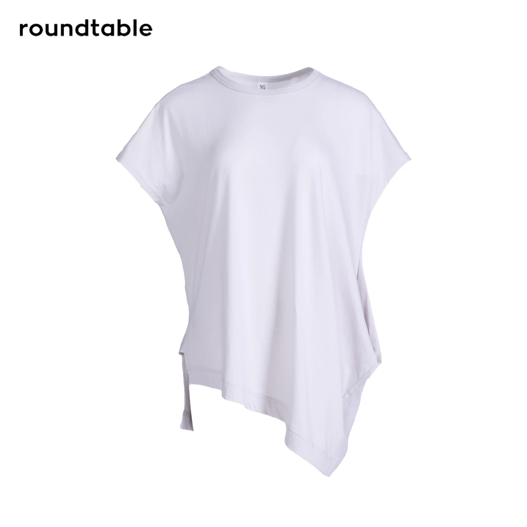 时尚舒适休闲百搭设计师不规则夏季宽松T恤