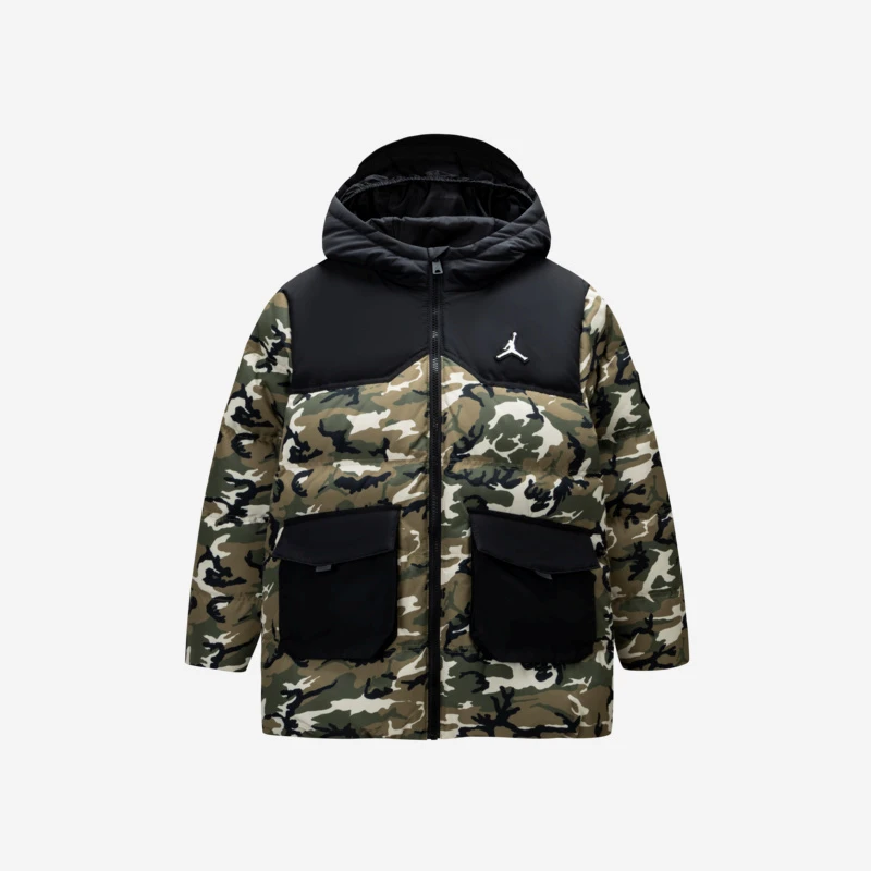 AIR JORDAN儿童男童冬季商场同款保暖连帽羽绒服JDB-HO-D241