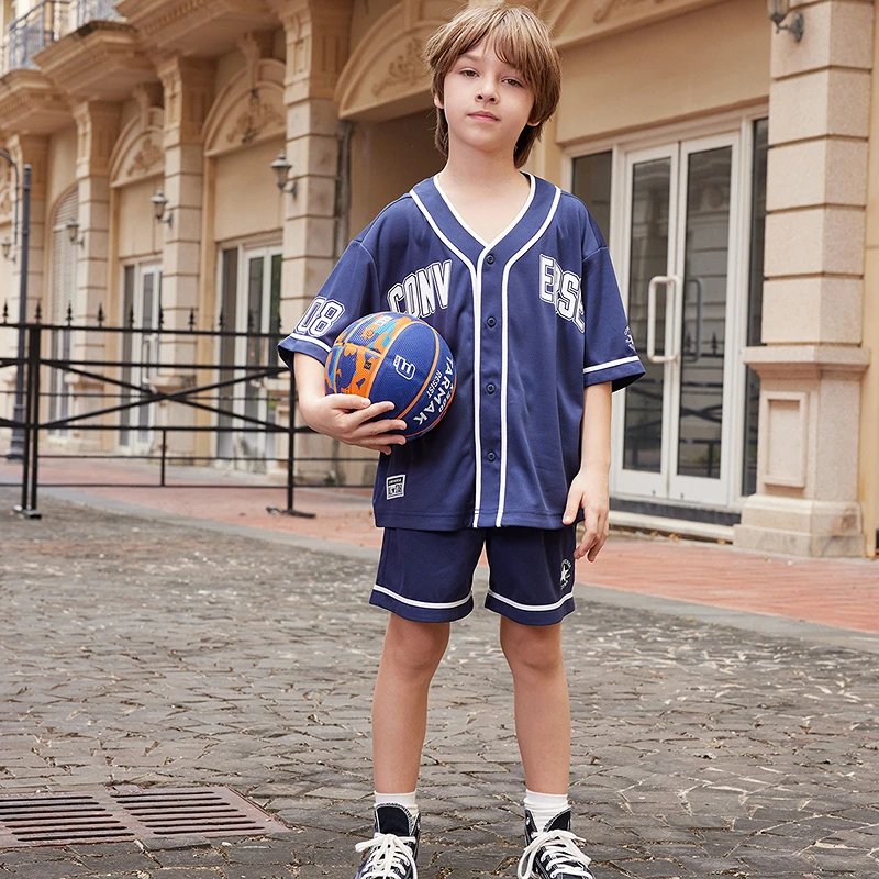 CONVERSE匡威儿童男童装休闲新夏季透气学生时尚套装CNVB-TP-G088