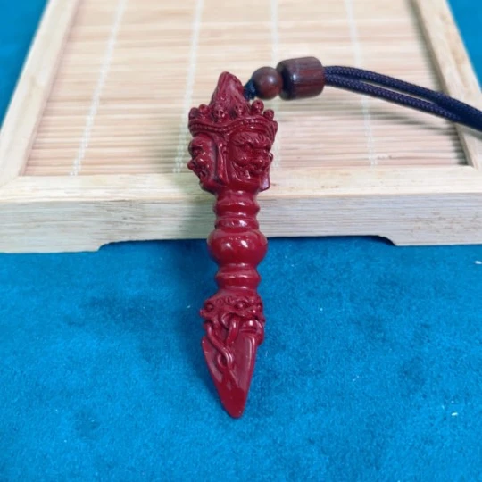 含辰砂工艺品0184大号金刚降魔杵吊坠