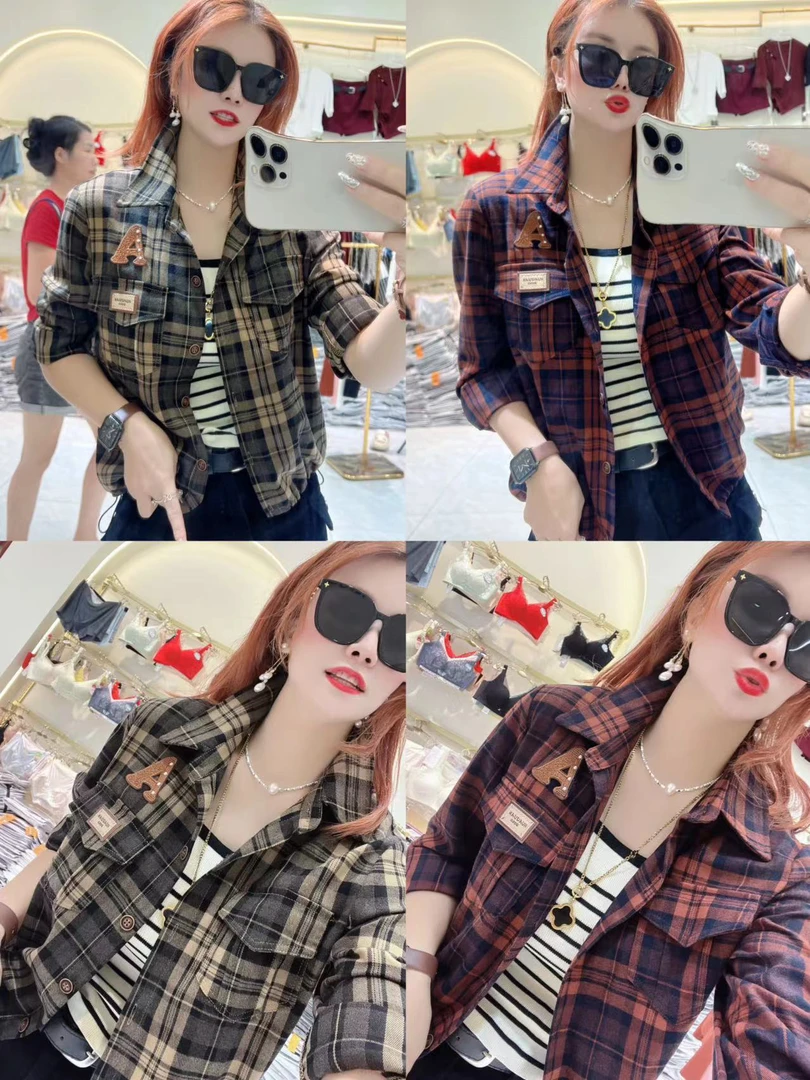 新款格子显白外穿洋气百搭外套1006